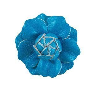 Fleur'd Pins - Neon Blue Mini Leather Gardenia